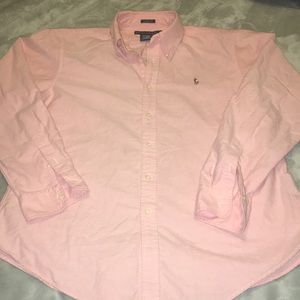 Ralph Lauren long sleeve button up salmon size 16